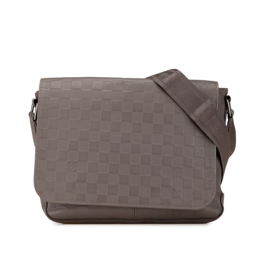 Louis Vuitton Damier Infini District PM Grey Leather Good condition - Front View