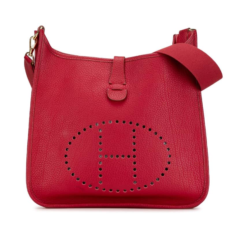 Hermès Clemence Evelyne I 33 Red Leather Good condition - Front View