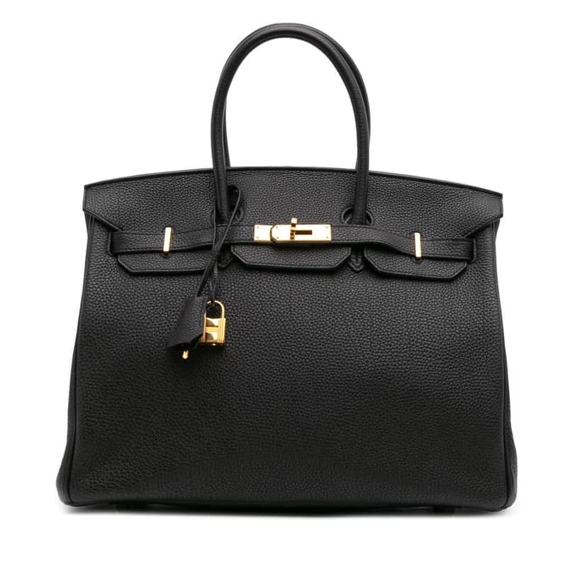 Hermès Togo Birkin Retourne 35 Black Leather Good condition - Front View