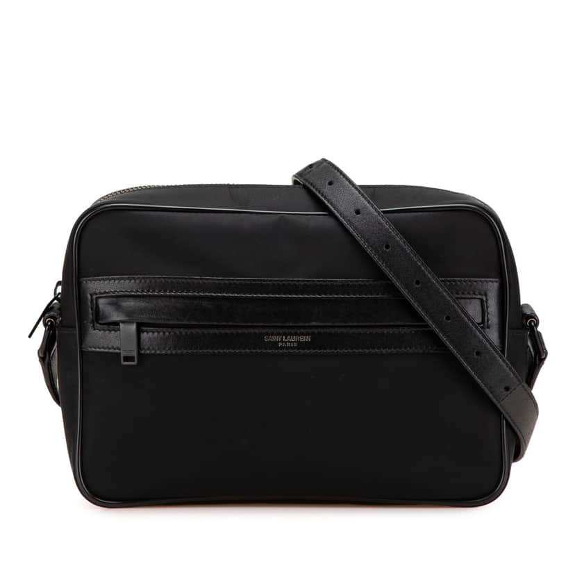 Saint Laurent Small Nylon Camp Camera Bag Black Good condition - Front View