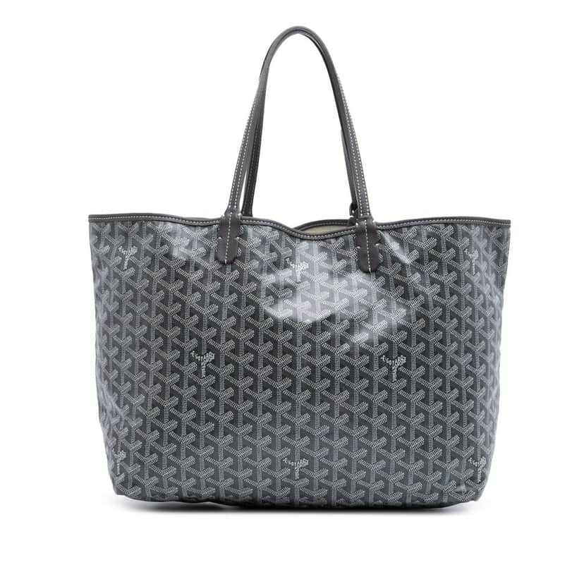 Goyard Goyardine Saint Louis PM Grey Canvas Good condition - Front View