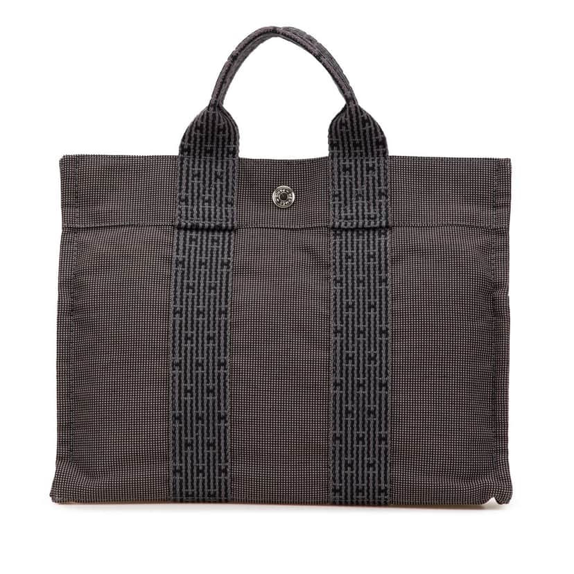 Hermès Canvas Herline PM Grey Canvas Good condition - Front View