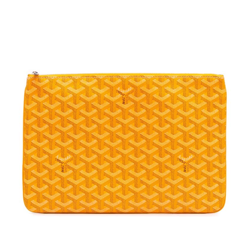 Goyard Goyardine Senat MM Yellow Canvas Good condition - Front View