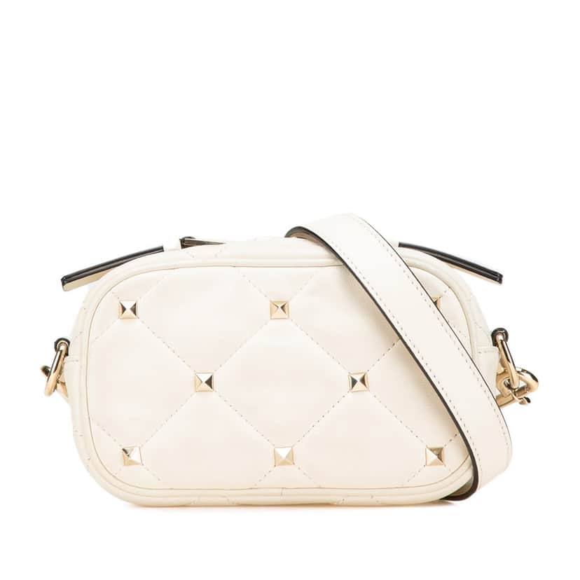 Valentino Leather Rockstud Crossbody White Leather Good condition - Front View