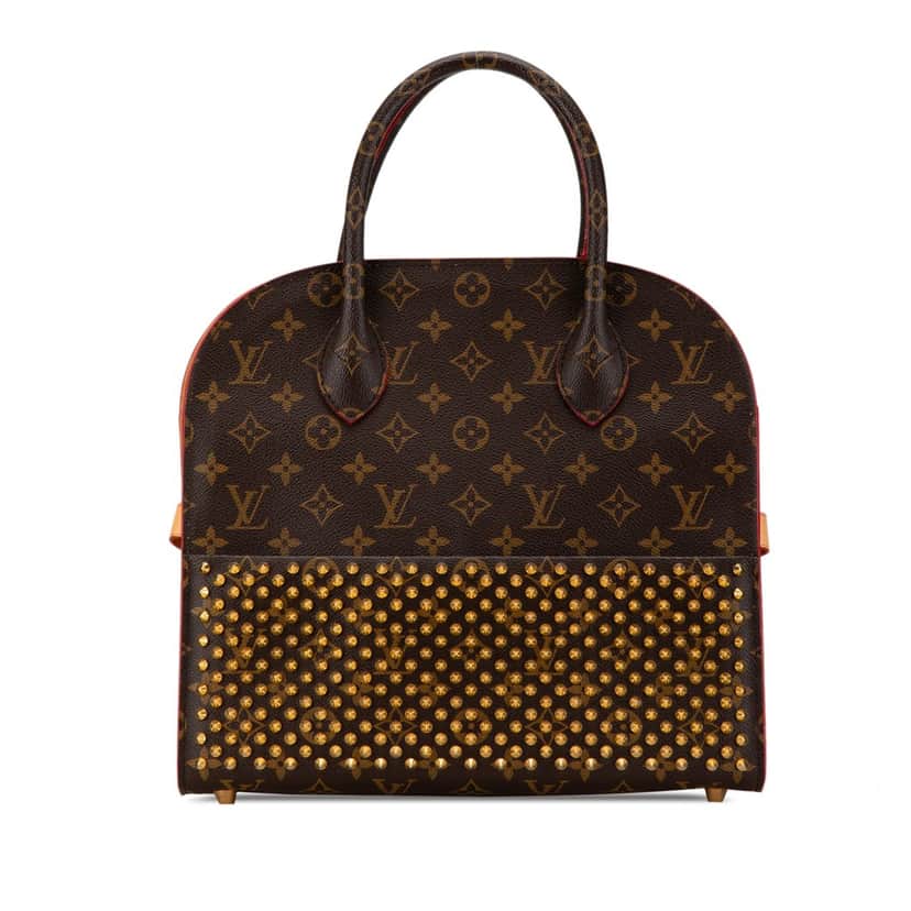 Louis Vuitton Christian Louboutin Monogram Iconoclast Tote Brown Canvas Good condition - Front View