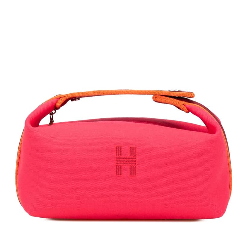 Hermès Small Canvas Bride A Brac Pink Canvas Good condition - Front View
