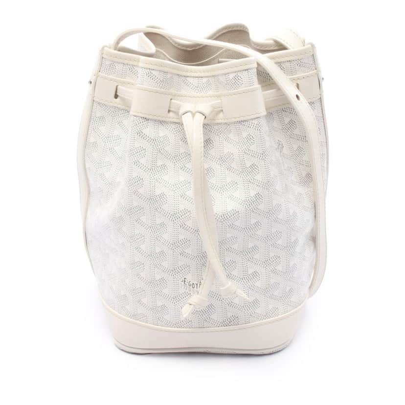 Goyard Goyardine Petit Flot White Canvas Good condition - Front View