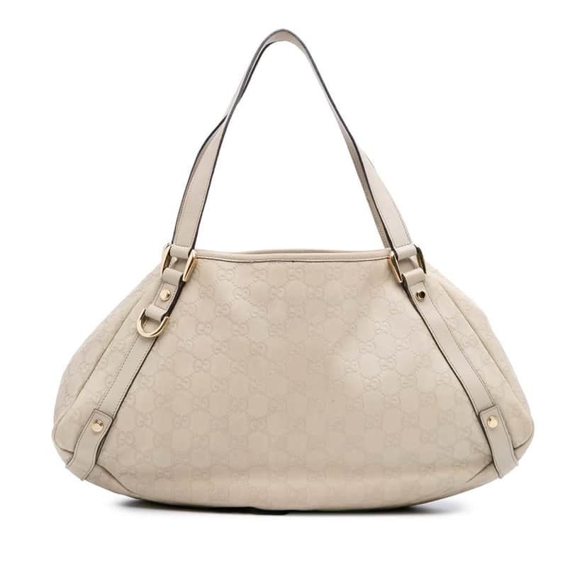 Gucci Medium Guccissima Abbey D Ring Tote Brown Leather Good condition - Front View