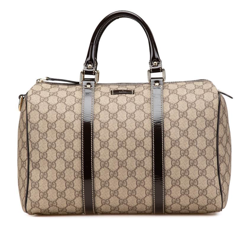 Gucci GG Supreme Joy Boston Brown Canvas Good condition - Front View