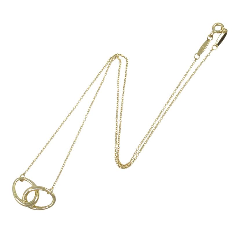 Tiffany & Co 18K Yellow Gold Elsa Peretti Double Loop Necklace Gold Gold Good condition - Front View
