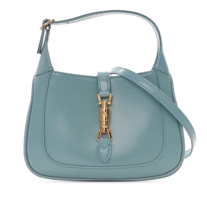 Gucci Mini Calfskin Jackie 1961 Crossbody Blue Leather Good condition - Front View