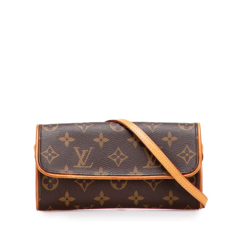 Louis Vuitton Monogram Pochette Twin PM Brown Canvas Good condition - Front View