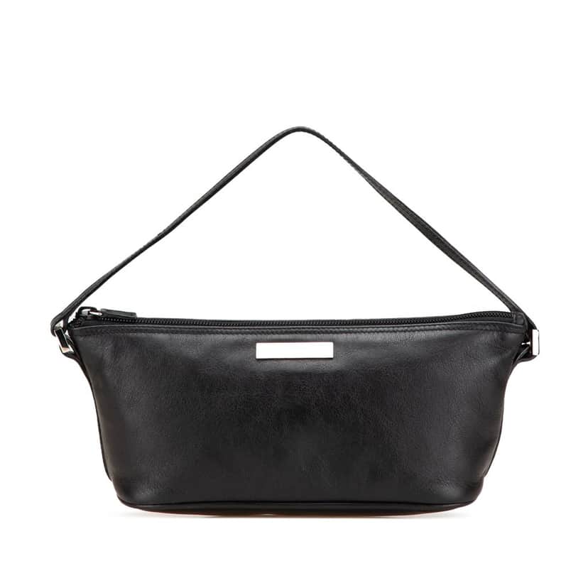 Gucci Leather Boat Black Leather Good condition - Front View