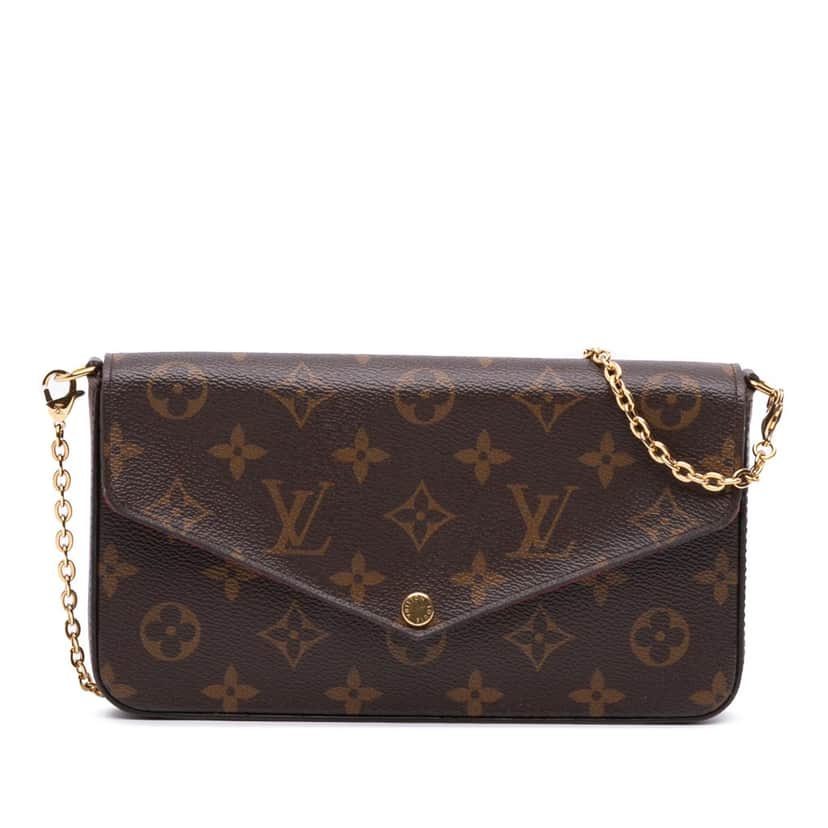 Louis Vuitton Monogram Pochette Felicie Brown Canvas Good condition - Front View