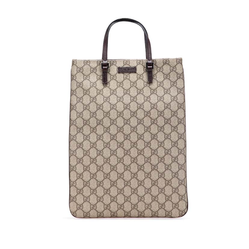 Gucci GG Supreme Tote Brown Canvas Good condition - Front View