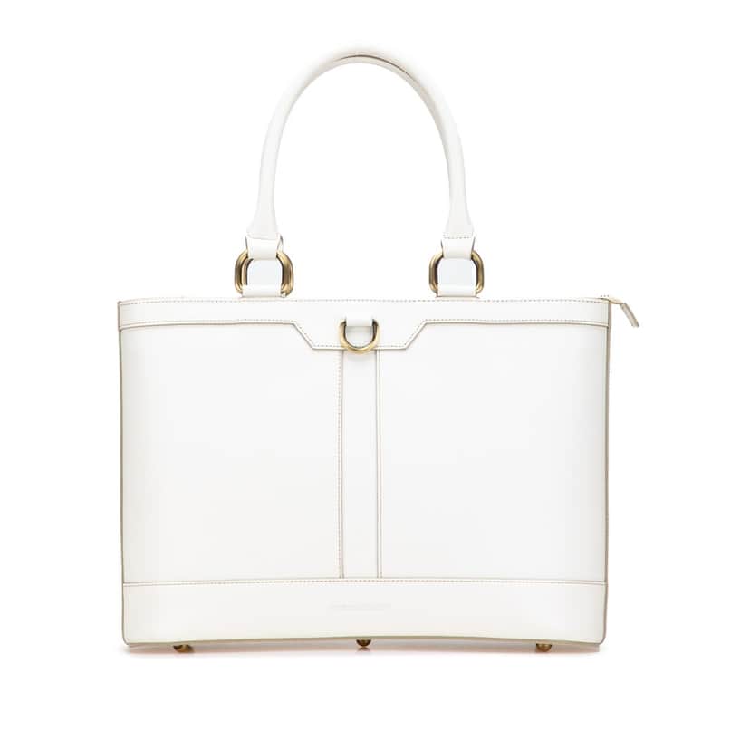 Burberry Leather Handbag White Leather Good condition - Front View