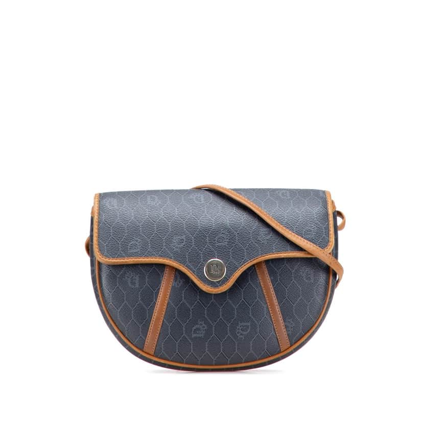 Dior Honeycomb Coated Canvas Crossbody Black Canvas Good condition - Front View
