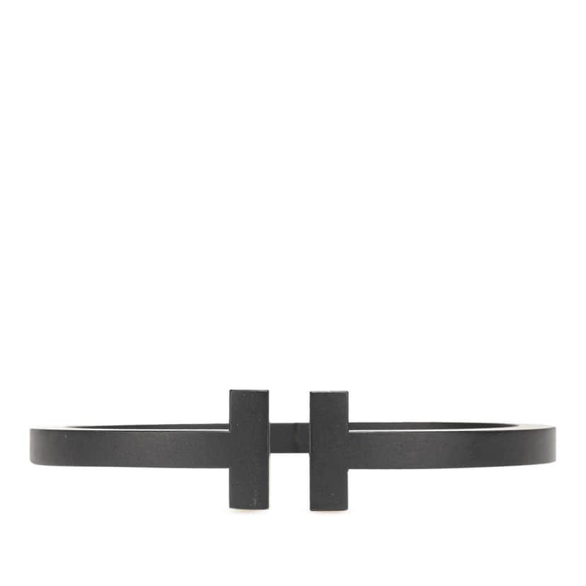 Tiffany & Co Coated Stainless Steel T Square Bangle Black Stainless steel Good condition - Front View