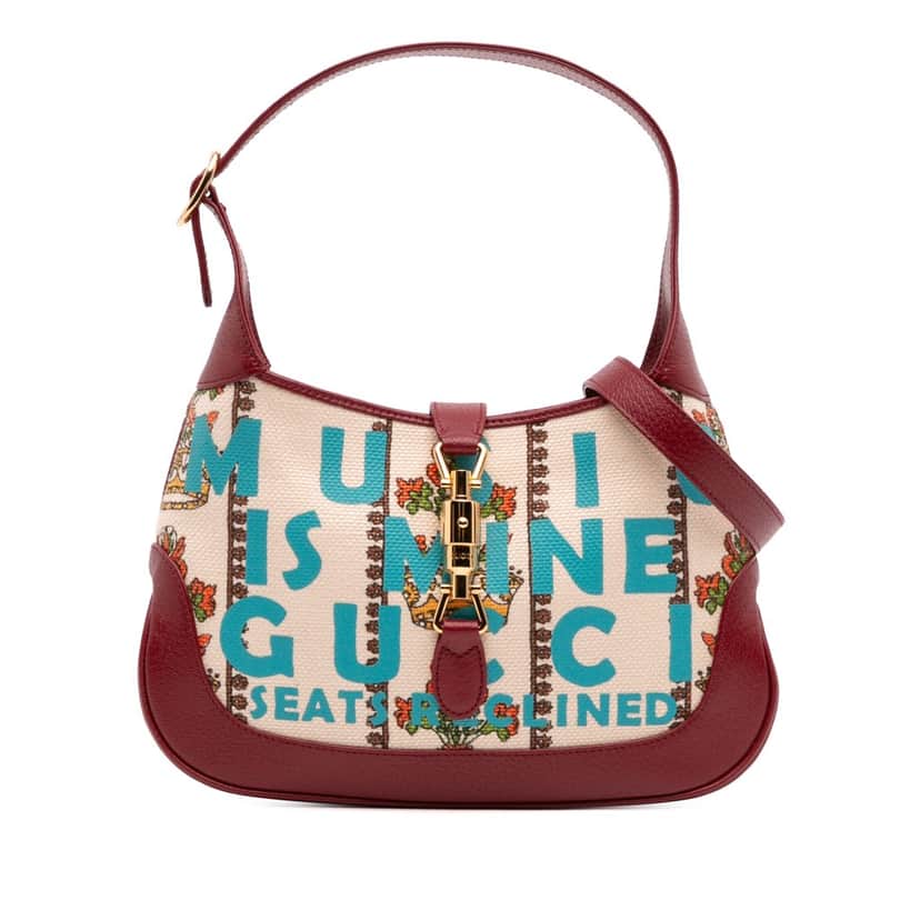 Gucci Small Canvas 100 Centennial Music Jackie 1961 Crossbody Brown Canvas Good condition - Front View
