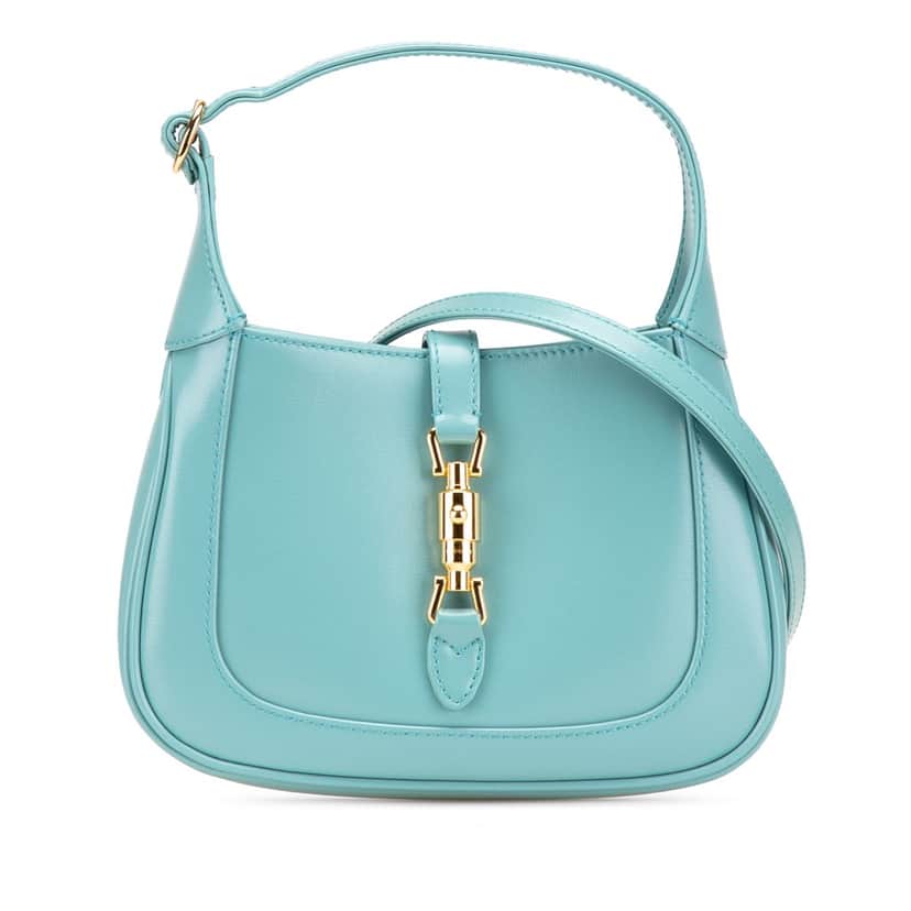 Gucci Mini Calfskin Jackie 1961 Crossbody Blue Leather Good condition - Front View