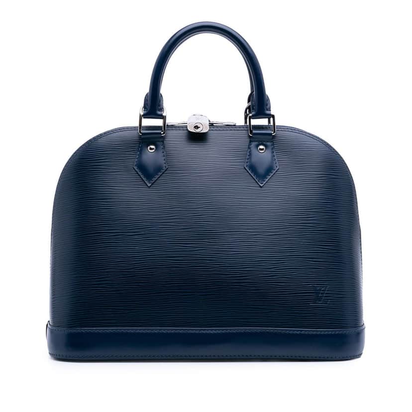 Louis Vuitton Epi Alma PM Blue Leather Good condition - Front View