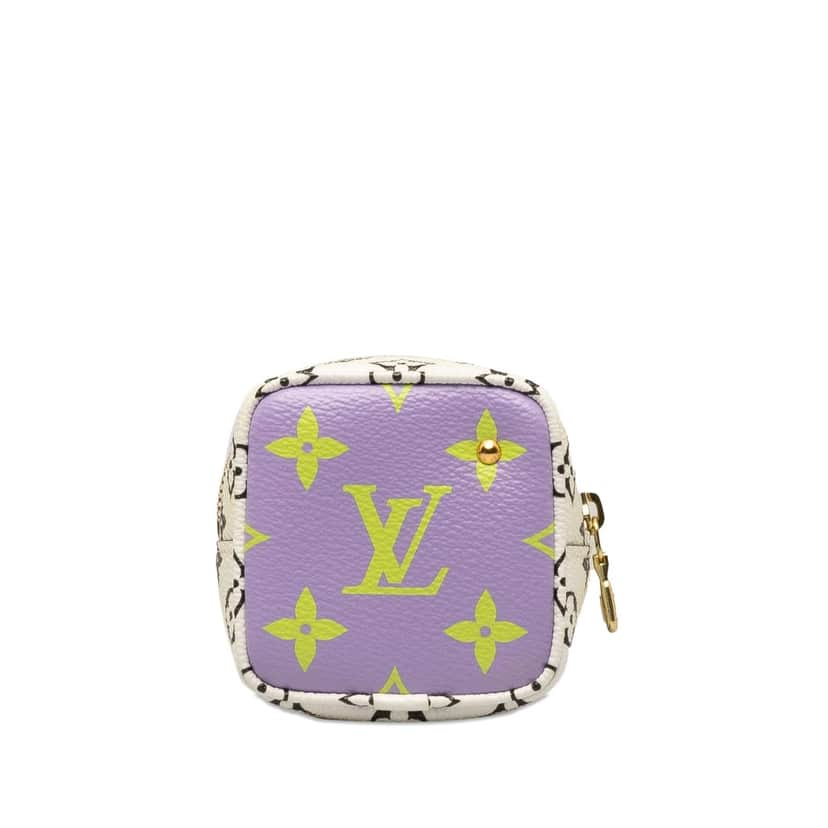 Louis Vuitton Monogram Giant Porte Monet Cube Purple Canvas Good condition - Front View