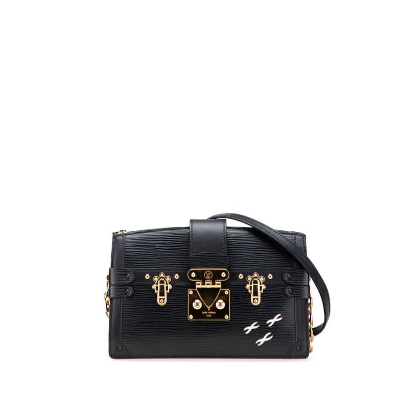 Louis Vuitton Epi Trunk Clutch Black Leather Good condition - Front View