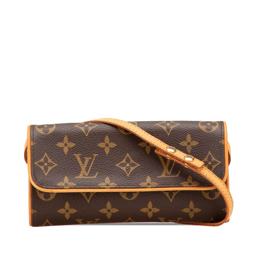 Louis Vuitton Monogram Pochette Twin PM Brown Canvas Good condition - Front View