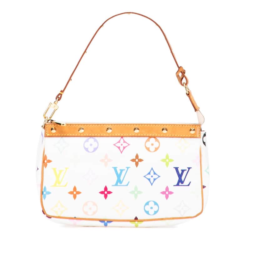 Louis Vuitton Monogram Multicolore Pochette Accessoires White Canvas Good condition - Front View