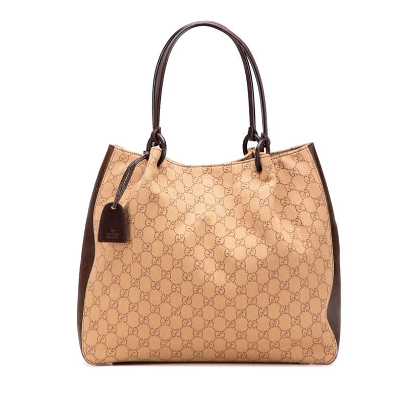 Gucci GG Denim Tote Brown Denim Good condition - Front View
