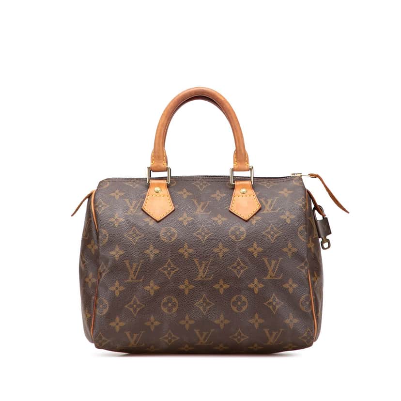 Louis Vuitton Monogram Speedy 25 Brown Canvas Fair condition - Front View