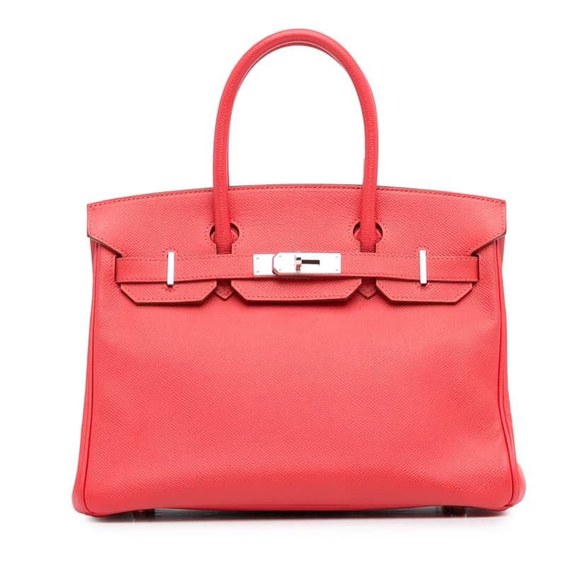 Hermès Epsom Birkin Retourne 30 Red Leather Good condition - Front View