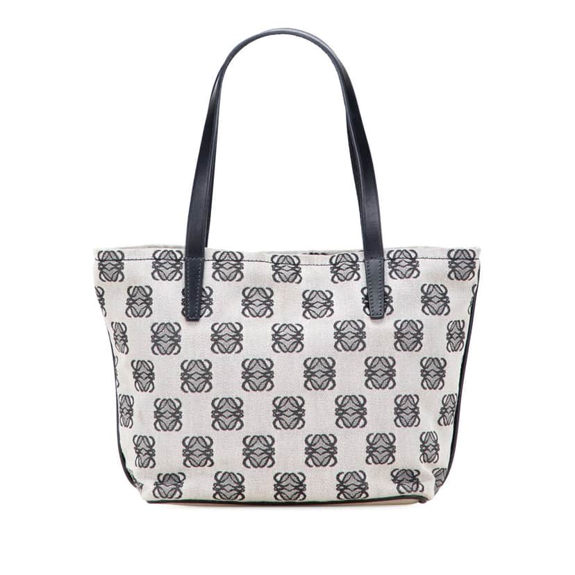 Loewe Anagram Canvas Tote Grey Canvas Good condition - Front View