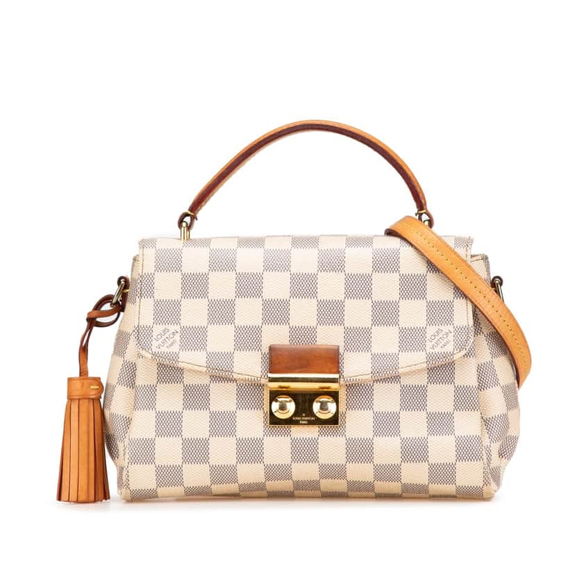 Louis Vuitton Damier Azur Croisette White Canvas Good condition - Front View