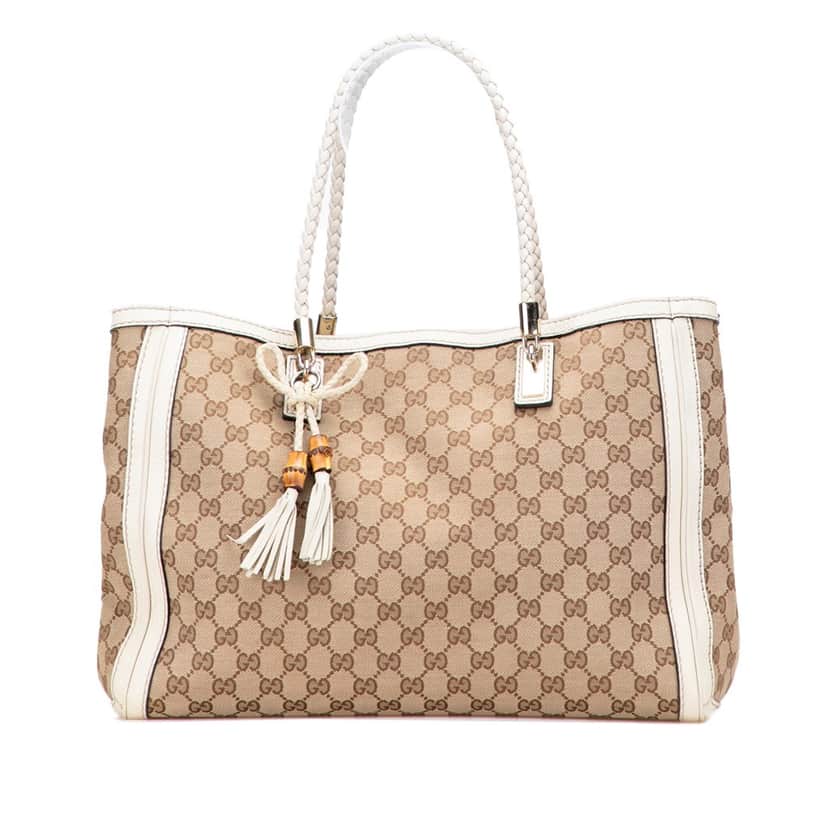 Gucci Medium GG Canvas Bella Tote Brown Canvas Good condition - Front View