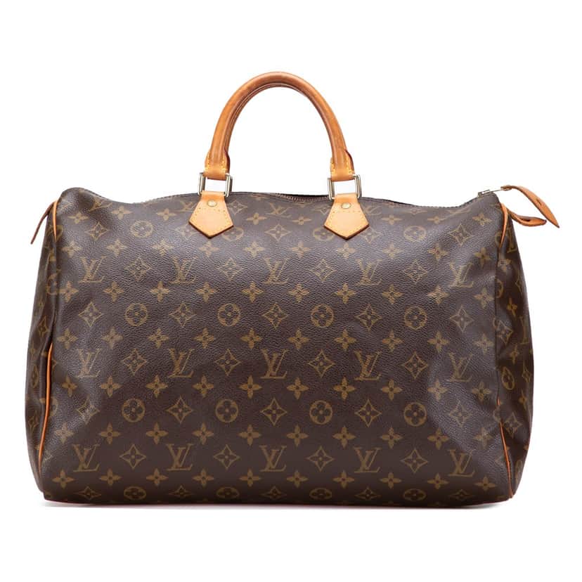 Louis Vuitton Monogram Speedy 40 Brown Canvas Good condition - Front View