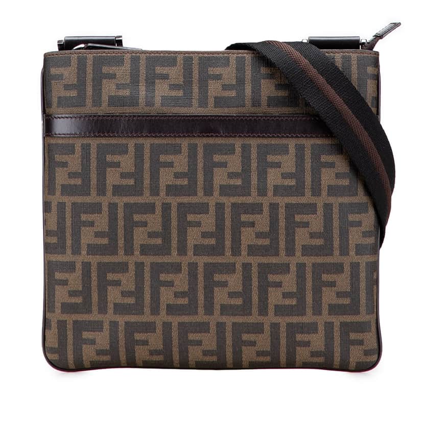 Fendi Zucca Coated Canvas Crossbody Brown Canvas Very good condition - Front View