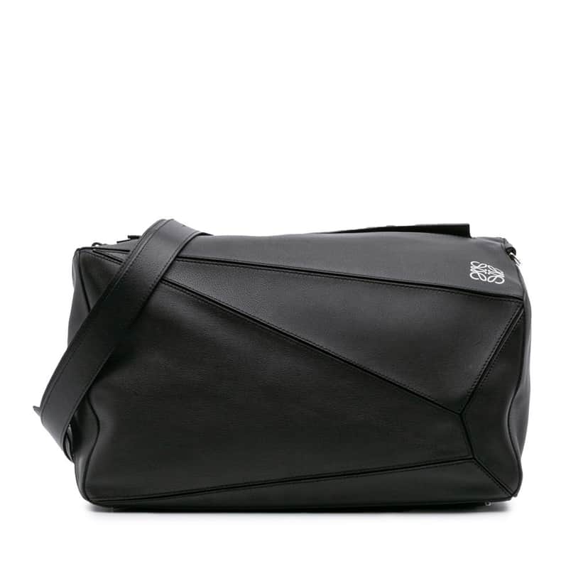 Loewe XL Leather Puzzle Crossbody Black Leather Good condition - Front View
