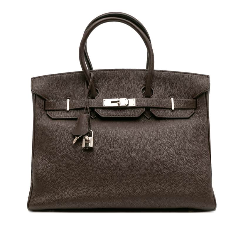 Hermès Togo Birkin Retourne 35 Brown Leather Good condition - Front View