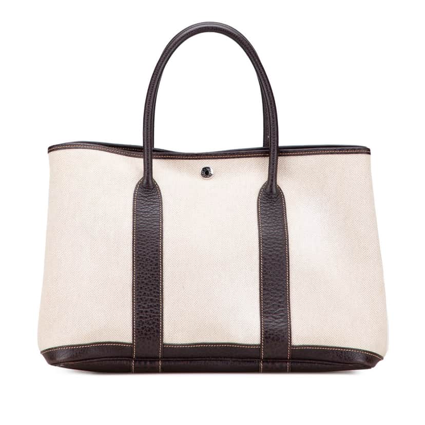 Hermès Toile and Negonda Garden Party 36 Brown Canvas Good condition - Front View