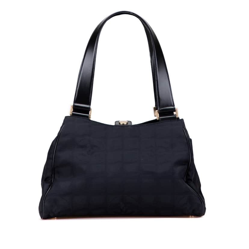 Chanel New Travel Line Nylon Handbag Blue Good condition - Front View