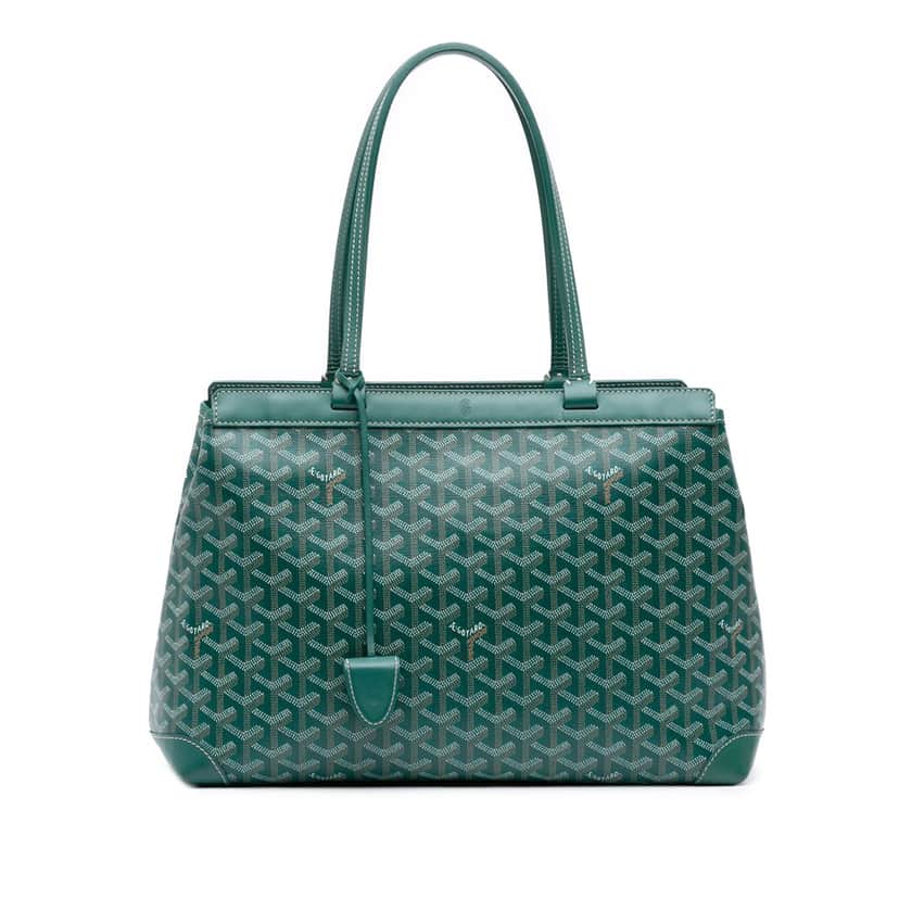 Goyard Goyardine Bellechasse PM Green Canvas Good condition - Front View