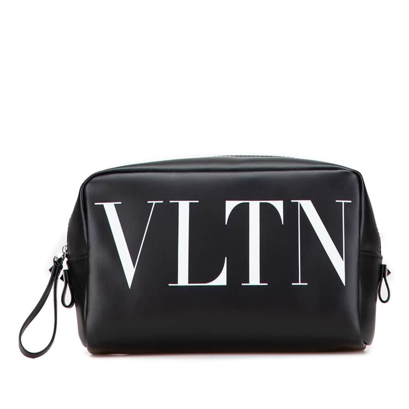 Valentino Leather VLTN Pouch Black Leather Good condition - Front View
