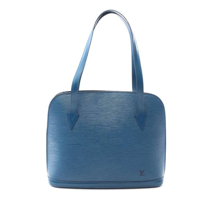 Louis Vuitton Epi Lussac Blue Leather Good condition - Front View