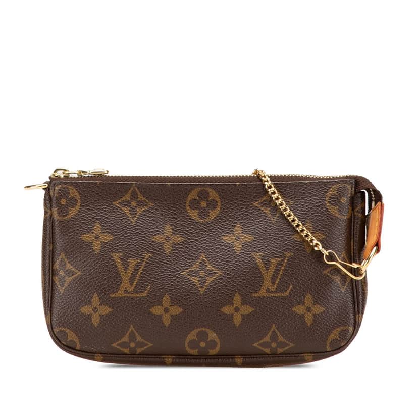 Louis Vuitton Monogram Mini Pochette Accessoires Brown Canvas Good condition - Front View