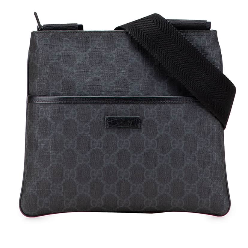 Gucci GG Supreme Crossbody Black Canvas Good condition - Front View