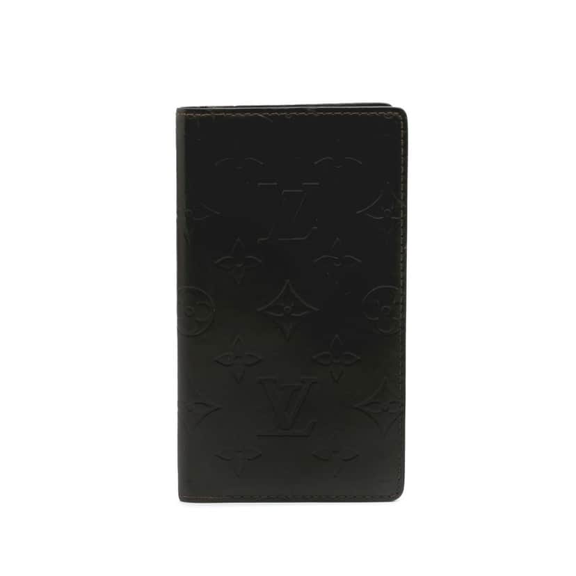 Louis Vuitton Monogram Mat Brazza Bifold Long Wallet Brown Leather Good condition - Front View