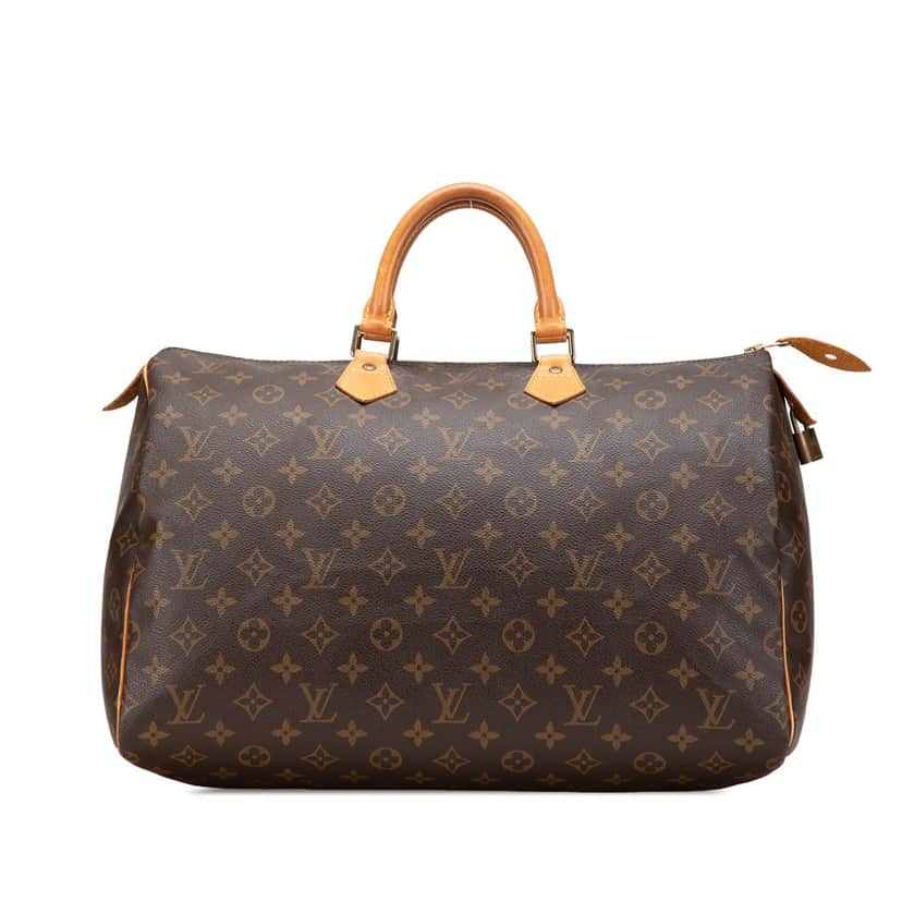 Louis Vuitton Monogram Speedy 40 Brown Canvas Good condition - Front View