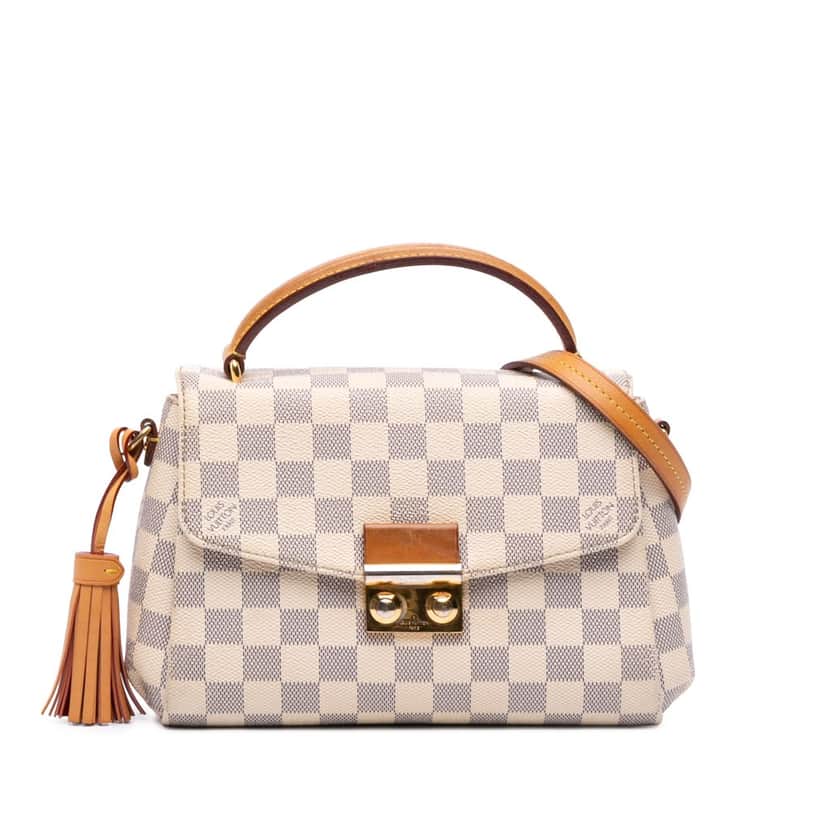 Louis Vuitton Damier Azur Croisette White Canvas Good condition - Front View