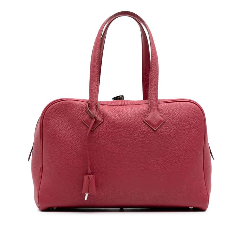 Hermès Clemence Victoria II 35 Red Leather Good condition - Front View